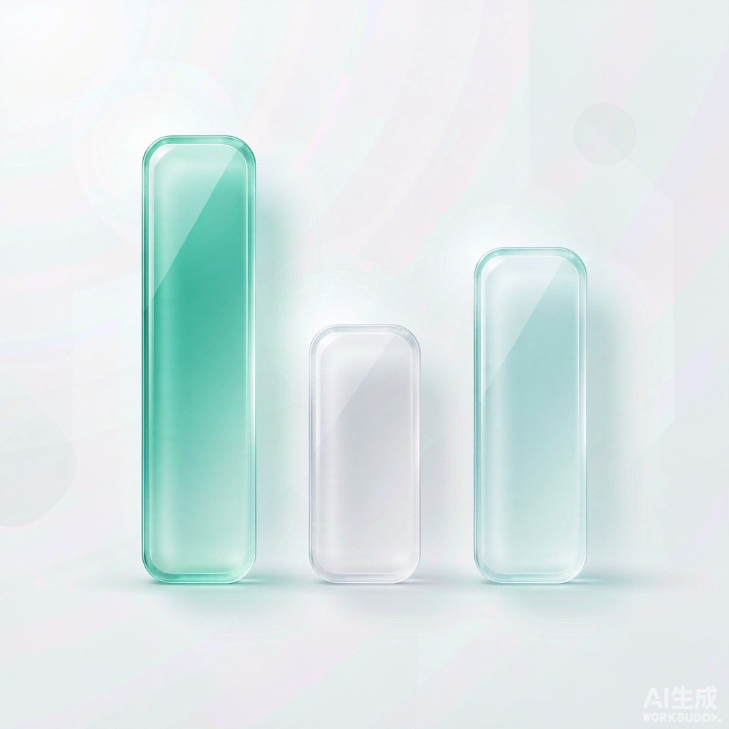 一张抽象结果关系示意图：左侧一根较高的青绿色圆角柱代表"精标注后的AUROC&rdquo;，中间一根较矮的浅灰柱代表"原始影像的AUROC&rdquo;，右侧一根中等的浅青色柱代表"优化后的使用率"，三柱并排表达"数据质量与工作流优化带来的提升"，无坐标轴、无数字、无刻度